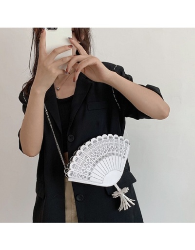 Replica Stylish Fan-Shaped Black Chain Shoulder Bags #801046 $13.45 USD for Wholesale