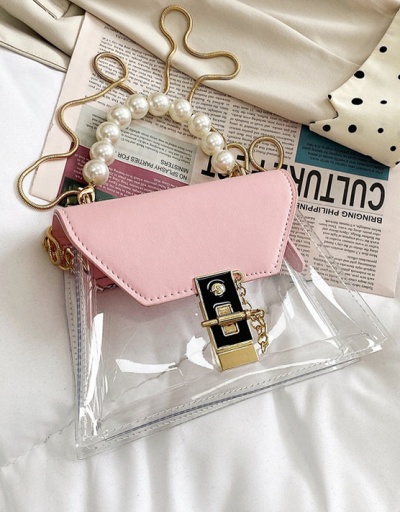 Replica Chic Chain Faux-Pearl Visible Shoulder Bags #801048 $29.38 USD for Wholesale