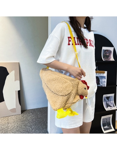 Replica  Summer Cartoon Rooster Plush Women's Cute Shoulder Bag #801051 $20.25 USD for Wholesale