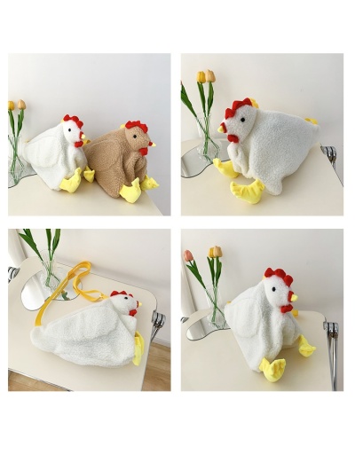 Replica  Summer Cartoon Rooster Plush Women's Cute Shoulder Bag #801051 $20.25 USD for Wholesale