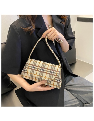 Replica  PU Plaid Popular Contrast Color Armpits Bag #801053 $17.24 USD for Wholesale