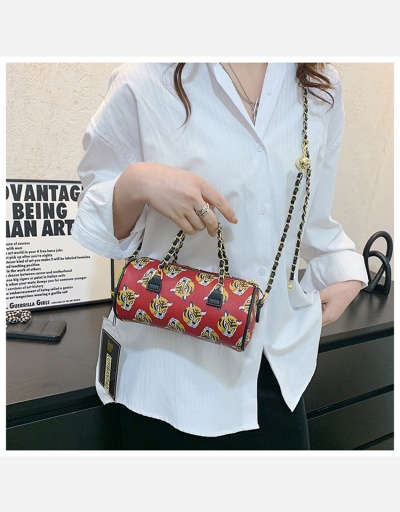 Replica Travel  Tiger Printed Cylinder Shape Shoulder Bags #801055 $33.18 USD for Wholesale