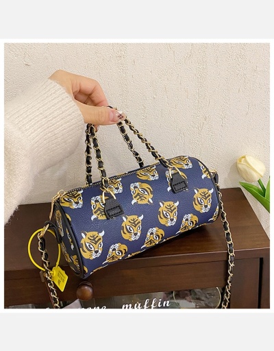 Replica Travel  Tiger Printed Cylinder Shape Shoulder Bags #801055 $33.18 USD for Wholesale