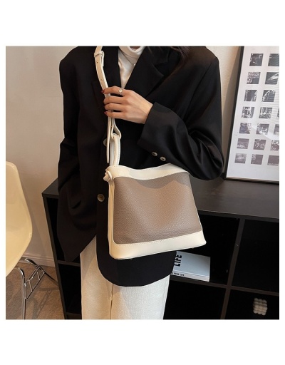 Replica Color Blocking Patchwork Shoulder Bucket Bags #801058 $37.13 USD for Wholesale