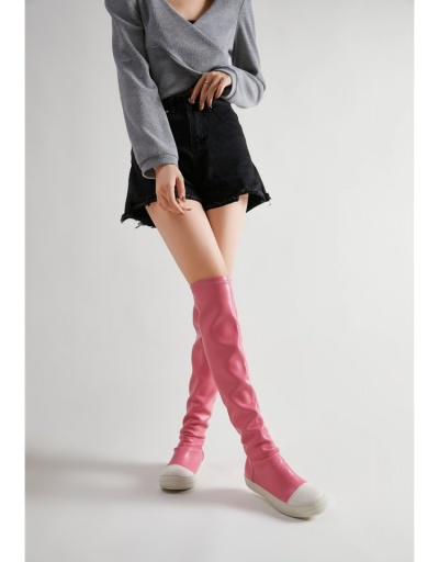 Black Flat Over The Knee Boots  For Women #801073 $84.67 USD, Wholesale Fashion Boots