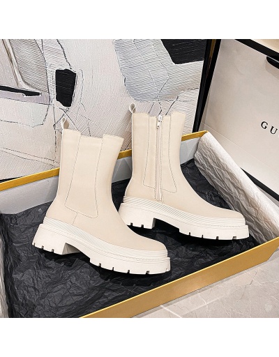 Replica Street Zip Chunky Mid Calf Boots #801083 $71.12 USD for Wholesale