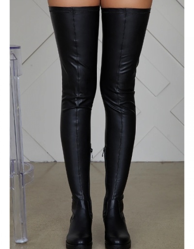 Replica  Fashion Pure Color Long Boots For Women #801085 $82.84 USD for Wholesale