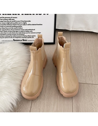  Women's PU Pure Color Chunky Boots #801101 $61.36 USD, Wholesale Fashion Boots