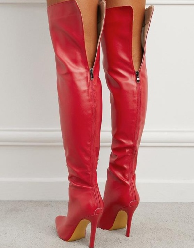 Replica Trendy Street Cool Solid Color Over The Knee Boots #801108 $96.38 USD for Wholesale