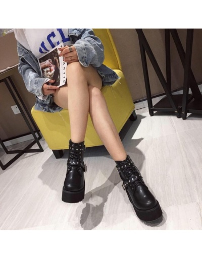  PU Pure Color Platform Women's Short Boots #801115 $97.94 USD, Wholesale Fashion Boots