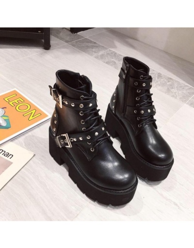 Replica  PU Pure Color Platform Women's Short Boots #801115 $97.94 USD for Wholesale