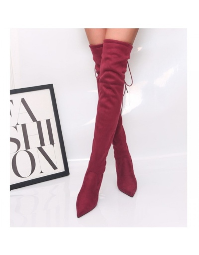 Replica Winter Velvet Chunky  Over The Knee Heel Boots  #801120 $63.48 USD for Wholesale