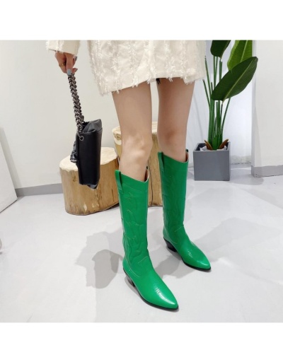 Replica Korean Style Mid Chunky Heel Boots #801134 $97.94 USD for Wholesale