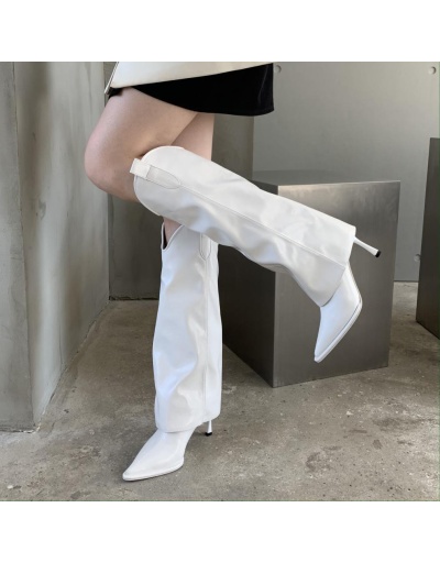 Replica Spring White Stiletto  High  Heel Boots #801135 $109.16 USD for Wholesale