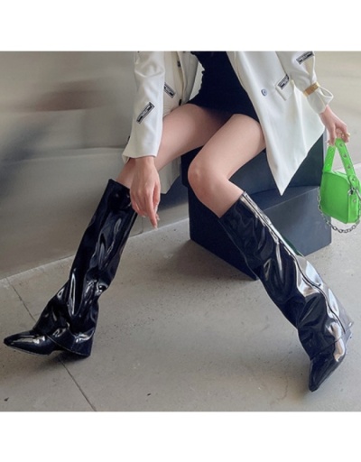 Replica Stylish Black Zip High Boots For Women #801139 $95.68 USD for Wholesale