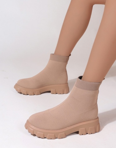 Replica  Casual Pure Color Knitting Short Martin Boots #801140 $51.48 USD for Wholesale