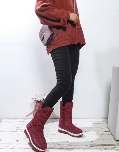 Replica  Pure Color Snow Boots For Women #801141 $76.71 USD for Wholesale