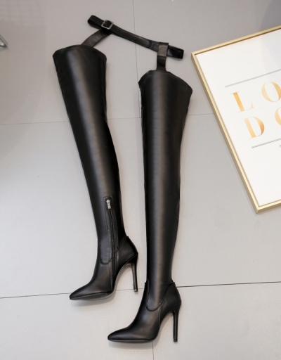 Replica  Sexy Pure Color Long Boots For Women #801147 $119.00 USD for Wholesale