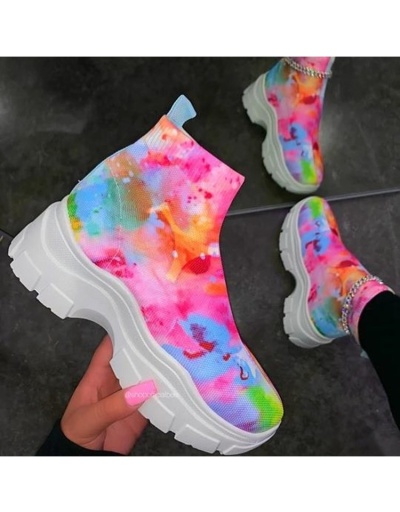 Replica Tie Dye Casual Ankle Boots  #801149 $53.38 USD for Wholesale