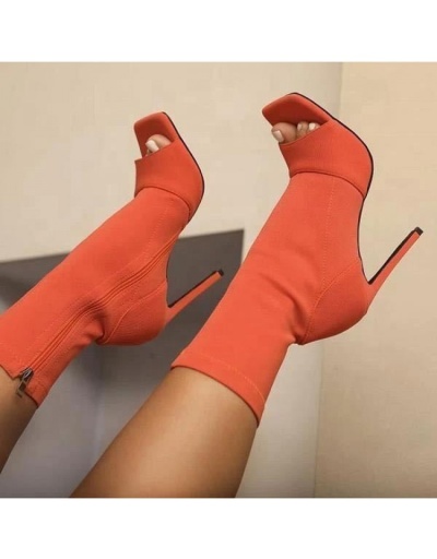 Replica  Sexy Pure Color Square Collar Women's Boots #801154 $46.63 USD for Wholesale