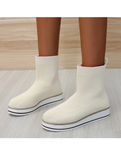  Fashion Pure Color Gauze Women's Martin Boots #801167 $45.53 USD, Wholesale Fashion Boots