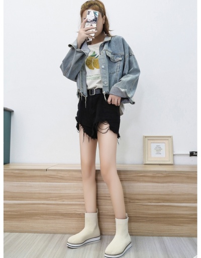 Replica  Fashion Pure Color Gauze Women's Martin Boots #801167 $45.53 USD for Wholesale