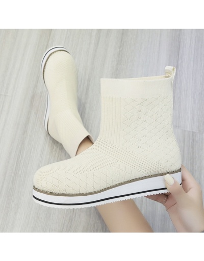 Replica  Fashion Pure Color Gauze Women's Martin Boots #801167 $45.53 USD for Wholesale