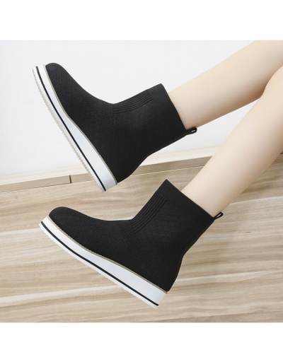 Replica  Fashion Pure Color Gauze Women's Martin Boots #801167 $45.53 USD for Wholesale