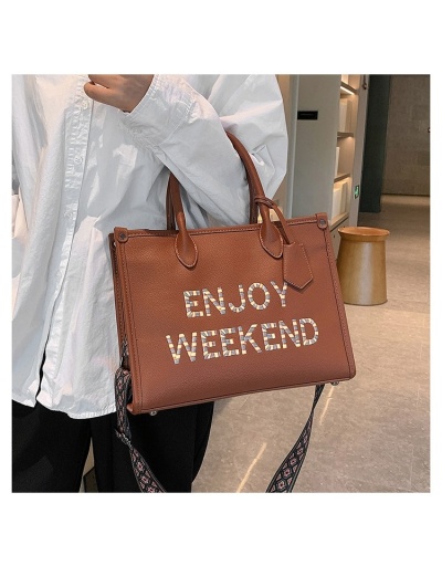  Niche Letter Large Capacity Tote Bag #801170 $58.88 USD, Wholesale Fashion Satchels