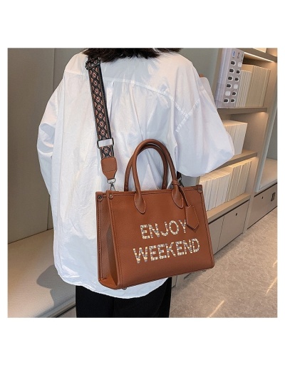 Replica  Niche Letter Large Capacity Tote Bag #801170 $58.88 USD for Wholesale