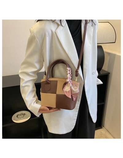 Replica  PU Contrast Color Messenger Bags For Women #801172 $16.80 USD for Wholesale