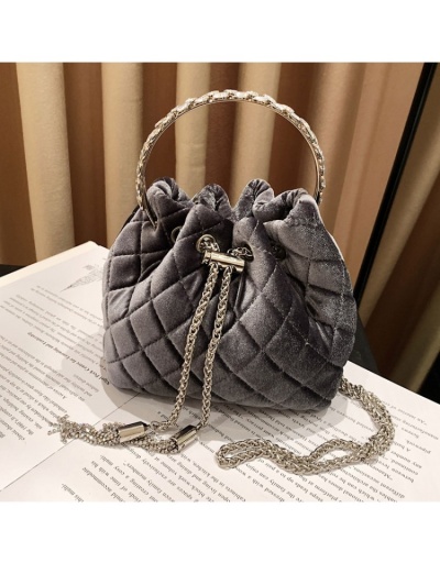 Replica Velvet Rhombus Lattice  Chain Ladies Shoulder Bags #801179 $31.23 USD for Wholesale