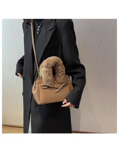 Fluffy Handle Ladies Shoulder Bags #801182 $49.14 USD, Wholesale Fashion Satchels