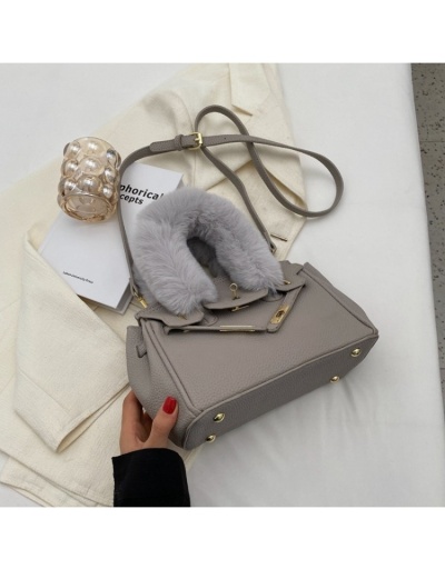 Replica Fluffy Handle Ladies Shoulder Bags #801182 $49.14 USD for Wholesale