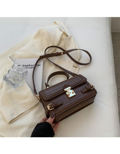 Replica  Stone Pattern Pure Color Shoulder Bags For Women #801184 $49.22 USD for Wholesale