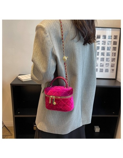 Replica Fashion Rhombus Lattice  Chain Velvet Shoulder Bags  #801191 $27.95 USD for Wholesale