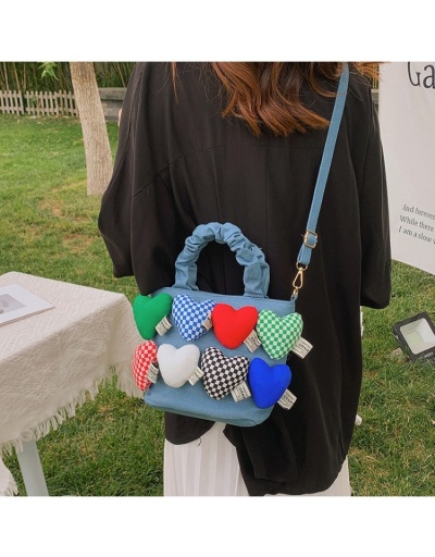 Replica  Casual Canvas Plaid Patchwork Women's Shoulder Bags #801201 $32.90 USD for Wholesale