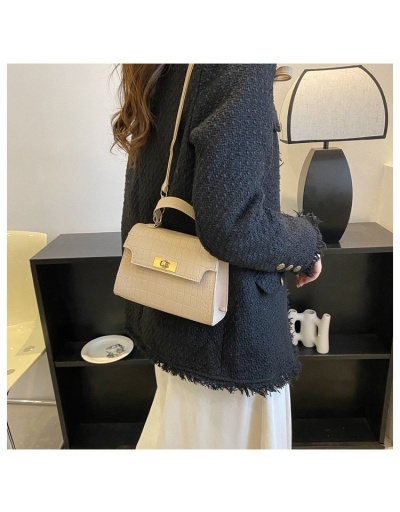 Ladies White Alligator Print  Twist Lock   Shoulder Bags #801205 $18.85 USD, Wholesale Fashion Satchels