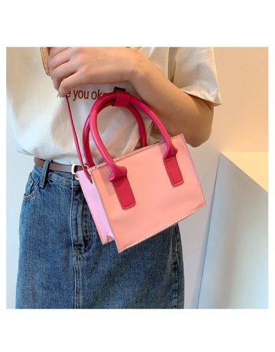 Replica  PU Contrast Color Shoulder Bag For Women #801209 $13.00 USD for Wholesale