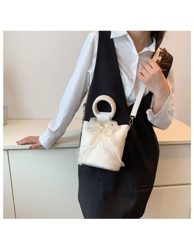 Replica  PU Bow Pure Color Bucket Bag For Women #801217 $18.20 USD for Wholesale