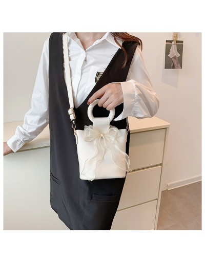 Replica  PU Bow Pure Color Bucket Bag For Women #801217 $18.20 USD for Wholesale