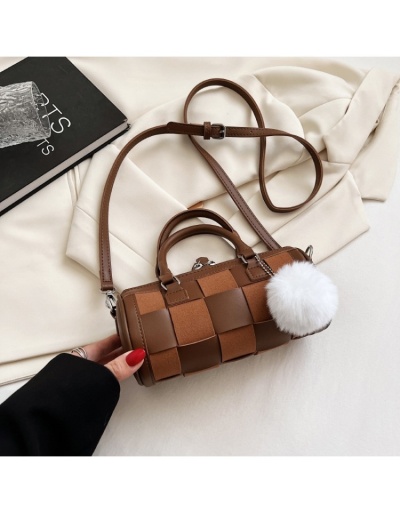 Replica  PU Contrast Color Plaid Women's Messenger Bags #801235 $36.45 USD for Wholesale