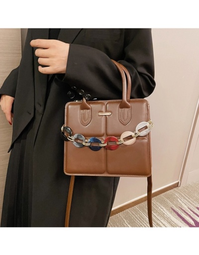  2022 PU Pure Color Chain Shoulder Bags #801255 $61.21 USD, Wholesale Fashion Satchels