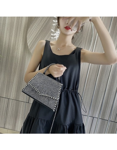 Replica  Rhinestone  Black Fashion Shoulder Bags #801258 $39.48 USD for Wholesale