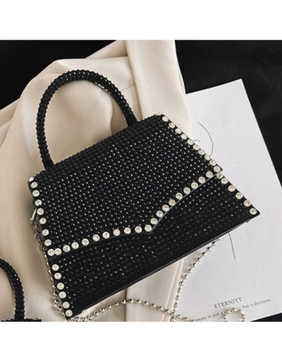 Replica  Rhinestone  Black Fashion Shoulder Bags #801258 $39.48 USD for Wholesale