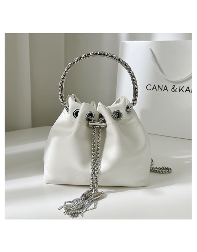 Replica Casual Black Chain Tassel Rhinestone Shoulder Bags #801269 $41.63 USD for Wholesale