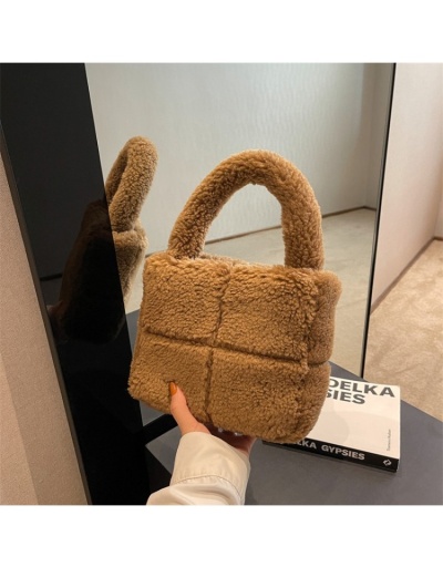 Replica  Casual Pure Color Plush Women's Handbags #801271 $25.63 USD for Wholesale