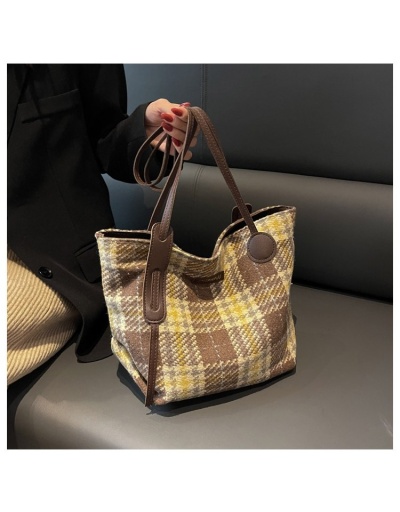 Replica  Casual Simple Plaid Tote Bag For Women #801281 $20.93 USD for Wholesale