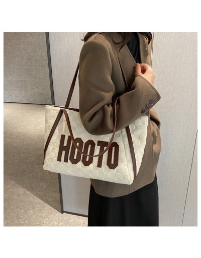 Replica  Casual Canvas Letter Large Capacity Tote Bag #801286 $20.30 USD for Wholesale