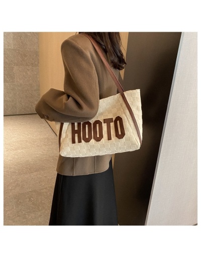 Replica  Casual Canvas Letter Large Capacity Tote Bag #801286 $20.30 USD for Wholesale